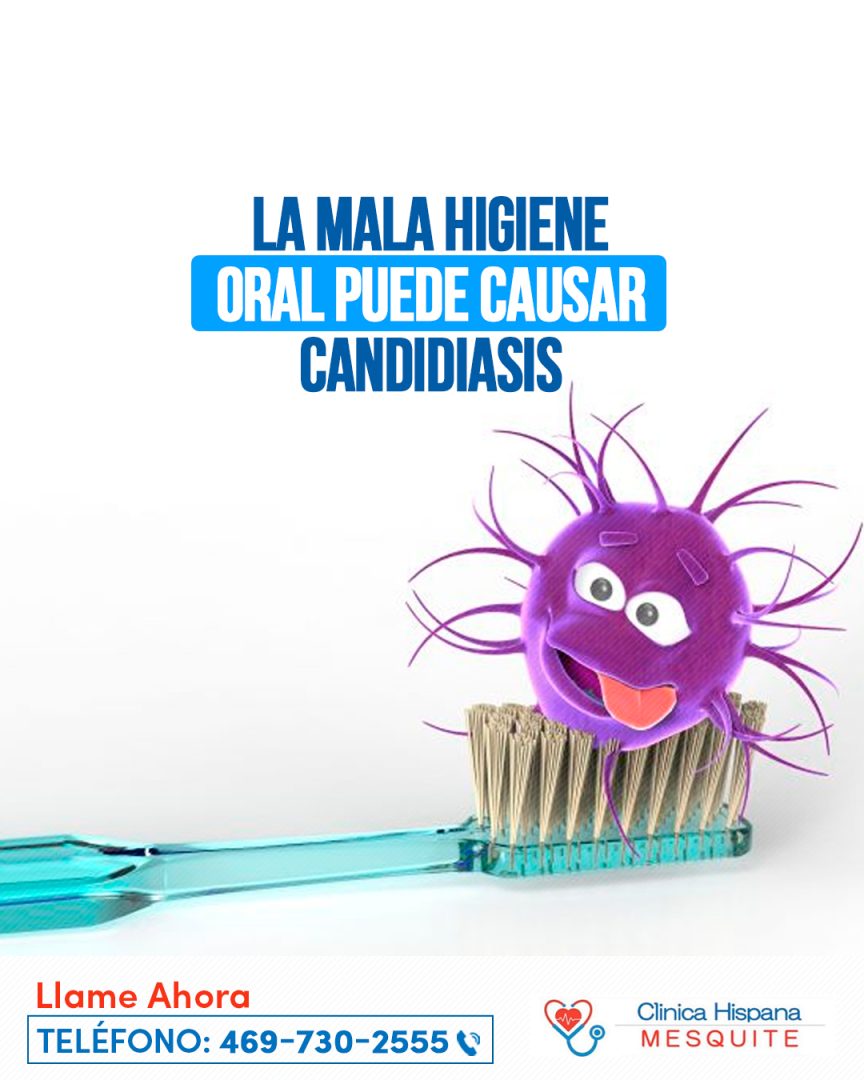 La mala higiene oral puede causar candidiasis